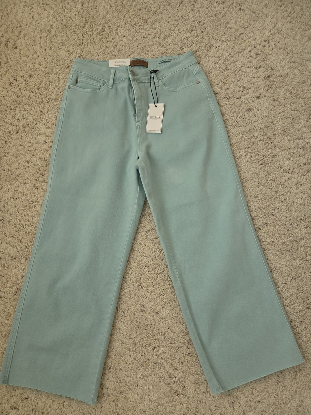 NWT Judy Blue Garment Dyed Raw Hen Wide Leg Jeans Size 29